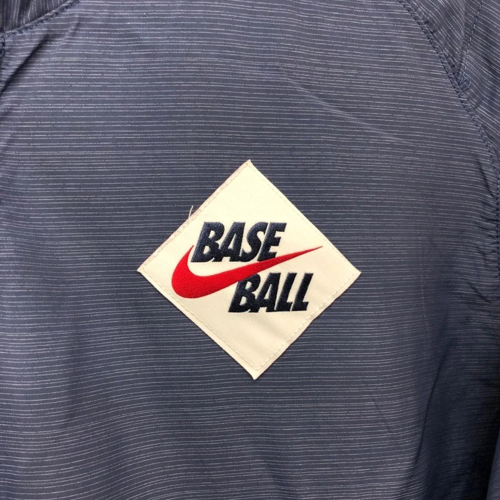 Nike Baseball Pullover Windbreaker Mens Large‎ Blue Activewear Outdoor Workout